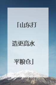 山东打造更高水平粮仓