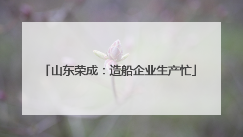 山东荣成：造船企业生产忙
