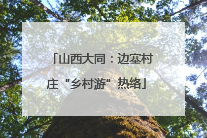 山西大同：边塞村庄“乡村游”热络