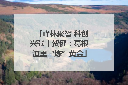峰林聚智 科创兴张丨贺健：葛根渣里“炼”黄金