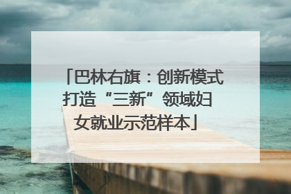 巴林右旗：创新模式 打造“三新”领域妇女就业示范样本