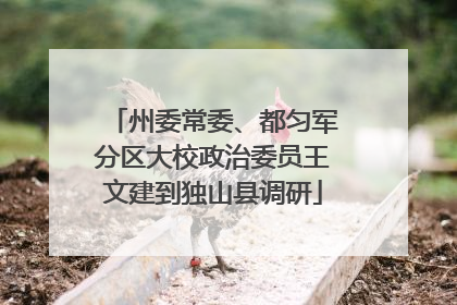 州委常委、都匀军分区大校政治委员王文建到独山县调研