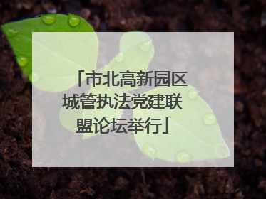 市北高新园区城管执法党建联盟论坛举行