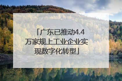广东已推动4.4万家规上工业企业实现数字化转型