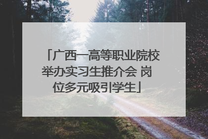 广西一高等职业院校举办实习生推介会 岗位多元吸引学生