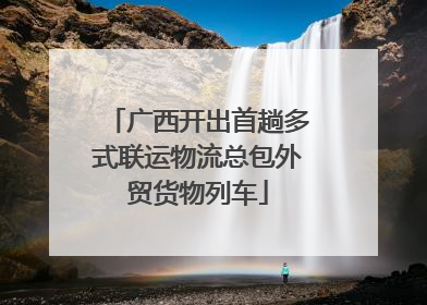 广西开出首趟多式联运物流总包外贸货物列车