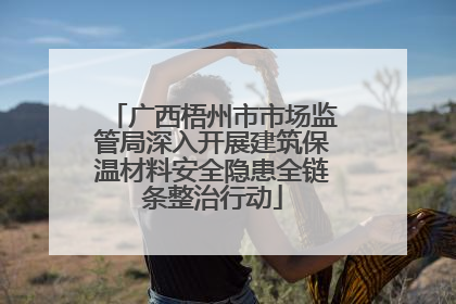广西梧州市市场监管局深入开展建筑保温材料安全隐患全链条整治行动