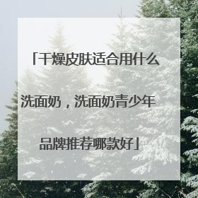 干燥皮肤适合用什么洗面奶，洗面奶青少年品牌推荐哪款好