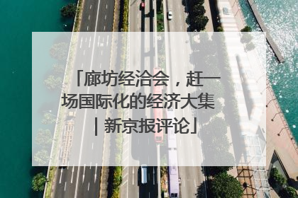 廊坊经洽会，赶一场国际化的经济大集｜新京报评论