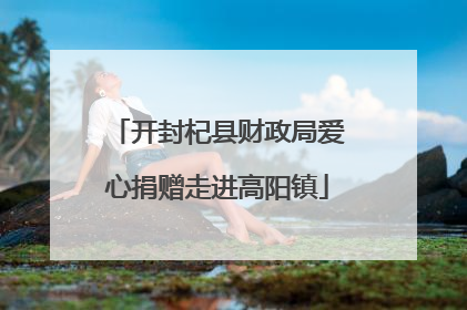 开封杞县财政局爱心捐赠走进高阳镇