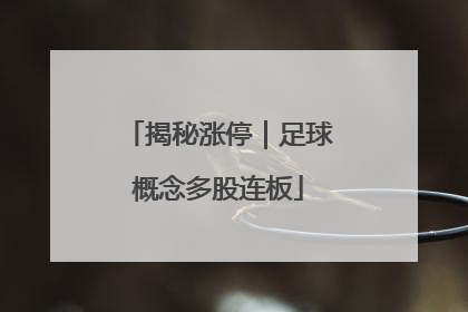 揭秘涨停｜足球概念多股连板