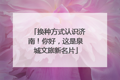 换种方式认识济南！你好，这是泉城文旅新名片