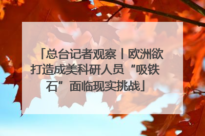 总台记者观察丨欧洲欲打造成美科研人员“吸铁石”面临现实挑战