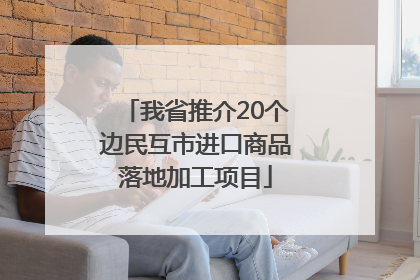 我省推介20个边民互市进口商品落地加工项目