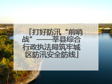 打好防汛“前哨战”——莘县综合行政执法局筑牢城区防汛安全防线