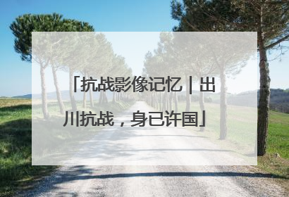 抗战影像记忆｜出川抗战，身已许国