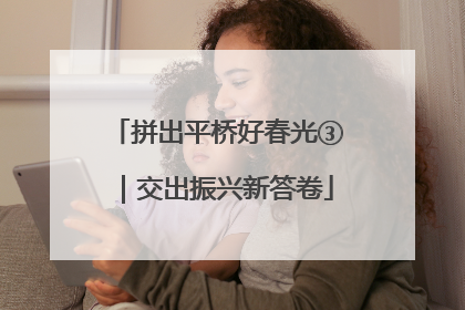 拼出平桥好春光③｜交出振兴新答卷