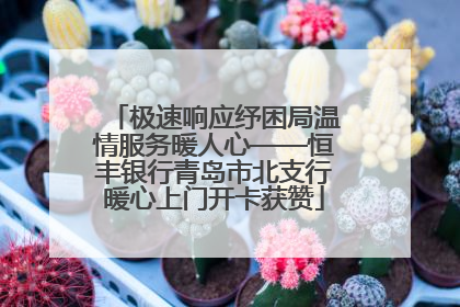 极速响应纾困局温情服务暖人心——恒丰银行青岛市北支行暖心上门开卡获赞