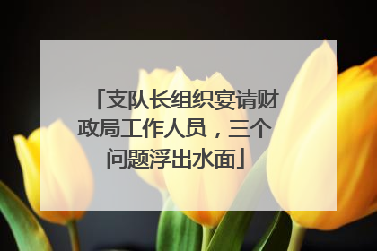 支队长组织宴请财政局工作人员，三个问题浮出水面
