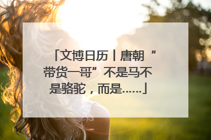 文博日历丨唐朝“带货一哥”不是马不是骆驼，而是……