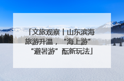 文旅观察丨山东滨海旅游升温，“海上游”“避暑游”酝新玩法