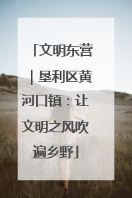 文明东营｜垦利区黄河口镇：让文明之风吹遍乡野