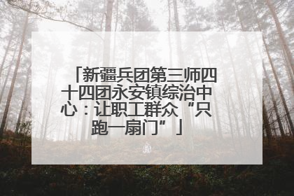 新疆兵团第三师四十四团永安镇综治中心：让职工群众“只跑一扇门”