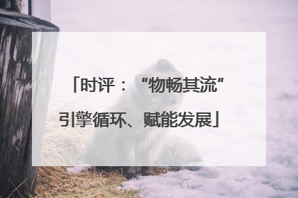 时评：“物畅其流”引擎循环、赋能发展