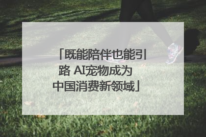 既能陪伴也能引路 AI宠物成为中国消费新领域