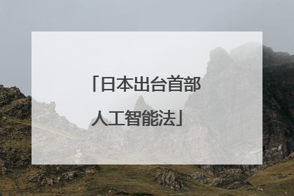 日本出台首部人工智能法