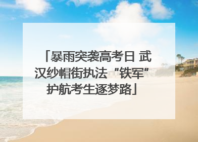 暴雨突袭高考日 武汉纱帽街执法“铁军”护航考生逐梦路