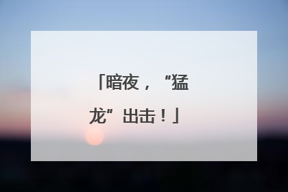 暗夜，“猛龙”出击！