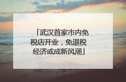 武汉首家市内免税店开业，免退税经济或成新风潮