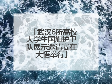 武汉6所高校大学生国旗护卫队展示邀请赛在大悟举行