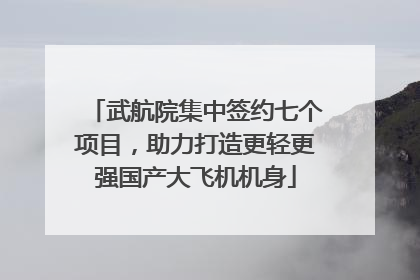 武航院集中签约七个项目，助力打造更轻更强国产大飞机机身