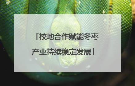 校地合作赋能冬枣产业持续稳定发展