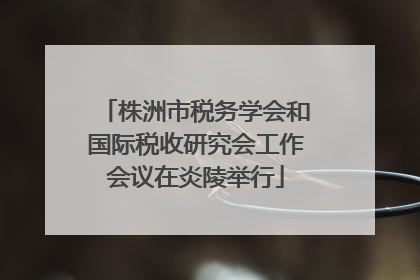 株洲市税务学会和国际税收研究会工作会议在炎陵举行