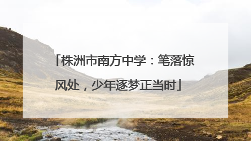 株洲市南方中学：笔落惊风处，少年逐梦正当时