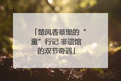 楚风香草里的“童”行记 非遗馆的双节奇遇