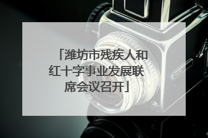 潍坊市残疾人和红十字事业发展联席会议召开
