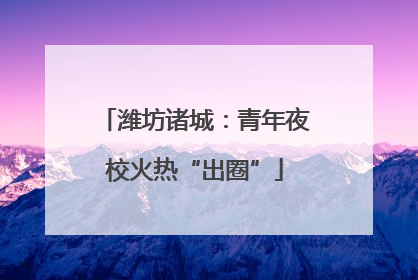 潍坊诸城：青年夜校火热“出圈”