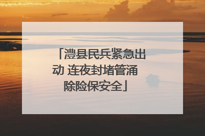 澧县民兵紧急出动 连夜封堵管涌除险保安全