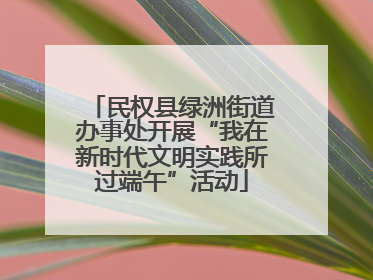 民权县绿洲街道办事处开展“我在新时代文明实践所过端午”活动