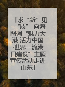 求“新”见“质” 向海图强“魅力大港 活力中国·世界一流港口建设”主题宣传活动走进山东
