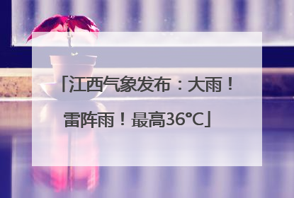 江西气象发布：大雨！雷阵雨！最高36°C