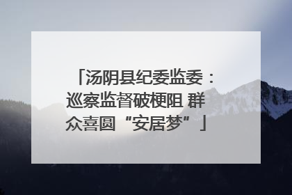 汤阴县纪委监委：巡察监督破梗阻 群众喜圆“安居梦”