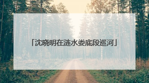 沈晓明在涟水娄底段巡河