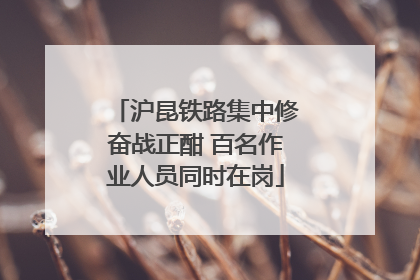 沪昆铁路集中修奋战正酣 百名作业人员同时在岗