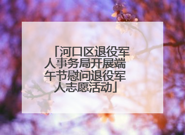 河口区退役军人事务局开展端午节慰问退役军人志愿活动