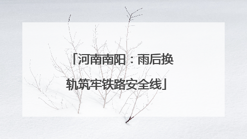 河南南阳：雨后换轨筑牢铁路安全线